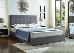 Grey Fabric Storage Bed 5445