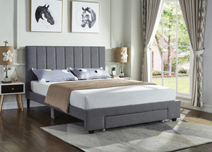 Grey Fabric Storage Bed 5483