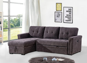 Snug Grey Pull Out Sofa Bed