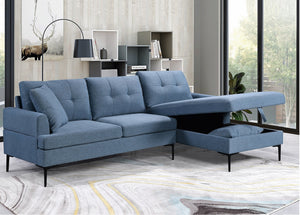 Mingle Blue Sectional RHF