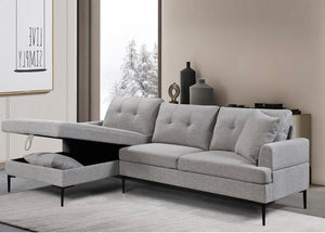 Mingle Grey Sectional LHF