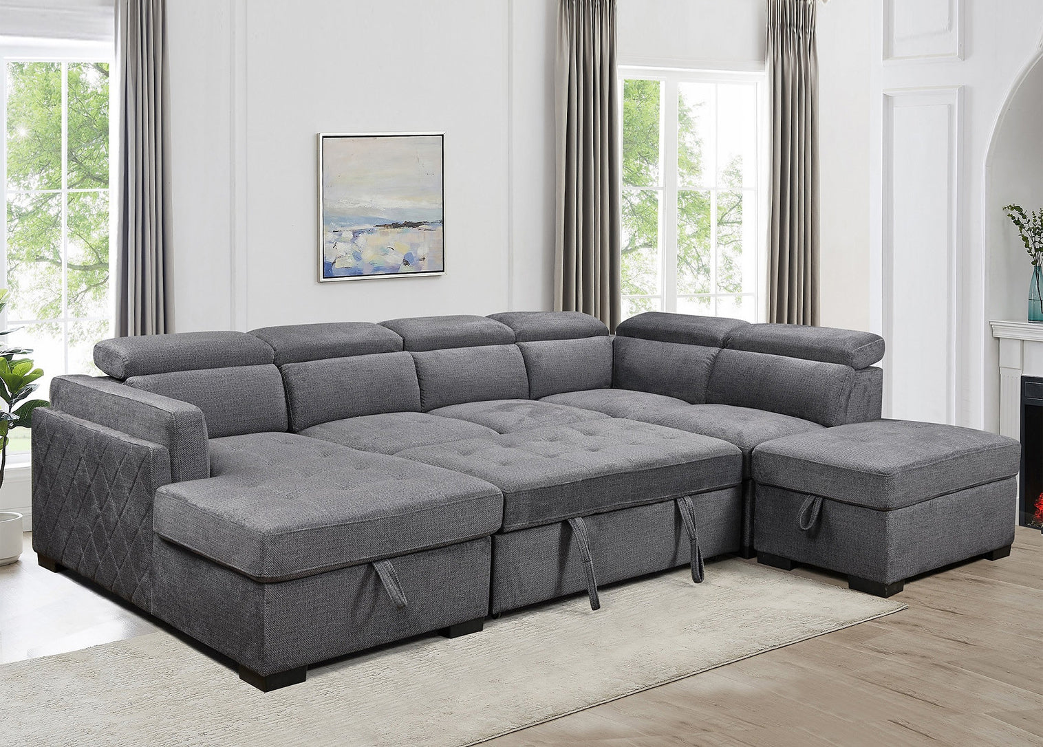 Majesty Pull Out Sectional Sofa